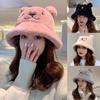 Fashion Thick Autumn Winter Basin Hat Fisherman Hat Fur Bucket Hat Soft Plush
