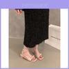 Summer Flat Strap Sandals With Butterfly Bow And Rubber Sole For Women