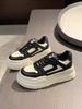 Casual little white shoes women's 2025 spring new thick-soled inner height increase leather sports board shoes women's small muffin bottom