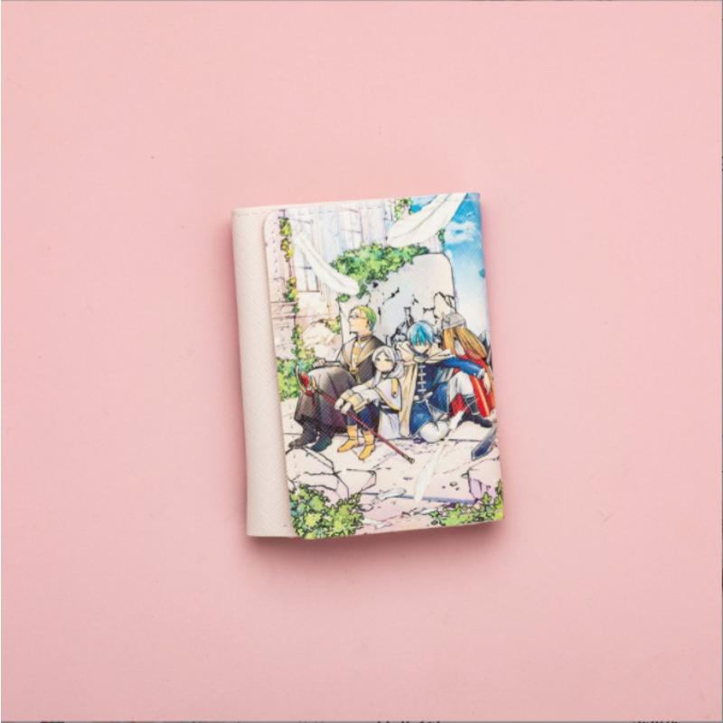 New small fresh short cute cartoon animation student children folding wallet three fold wallet small change bag