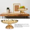 Golden Alloy Vintage Storage Tray Alloy Household Patterned Fruit Tray Prayer Space Ornament