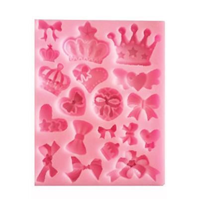 Taç Fiyonk Sabun Kalıbı Fondant Pasta Süsleme Kalıbı Silikon Kendin Yap Pişirme Aracı