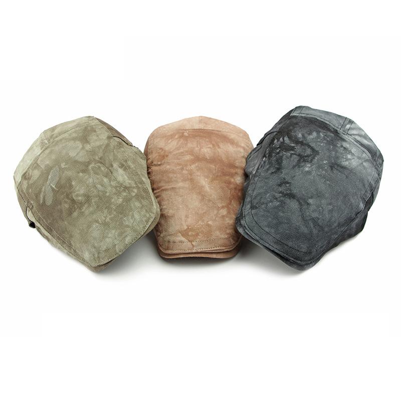 Spring Summer Tie-Dye Cotton Beret Women's British Vintage Peaked Cap Men's Sunscreen Advanced Cap