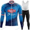 2026 Alpecin Deceuninck Set Maglia Ciclismo Francia Tour Abbigliamento Ciclismo Uomo Autunno Inverno Giacca Bici da Strada Salopette da Ciclismo