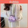Sac bandoulière minimaliste élégant pour femmes en noir, blanc, violet, rose et kaki avec un design spacieux pour un usage quotidien