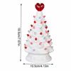 Ceramic Tabletop Tree Battery Operated Tabletop Valentine LED Tree Vintage Christmas Decoration Ceramic Tree With Heart Treetop
