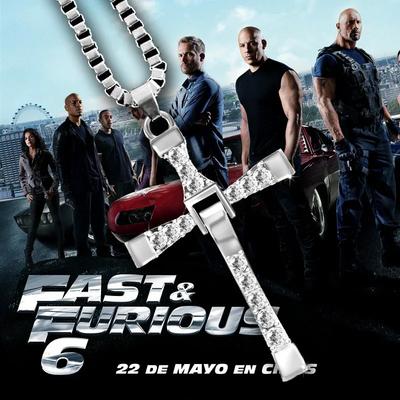 Dominic Toretto The Fast and The Furious Promi Vin Diesel Artikel Kristall Jesus Männer Kreuz Anhänger Halskette Geschenk Schmuck