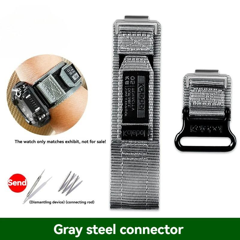 Nylon-Canvas-Uhrenarmband Für Casio G-SHOCK Uhrband GA-900 GA700 GA110/100 GM110 modifiziertes Sport-Armband für Herren schwarz