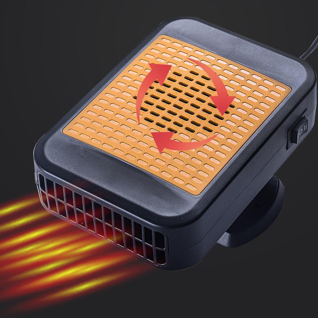 12V Small Auto Heater Cup Multi-Purpose Windshield Defogging Fan Lightweight Portable Windscreen Defroster for Car Truck