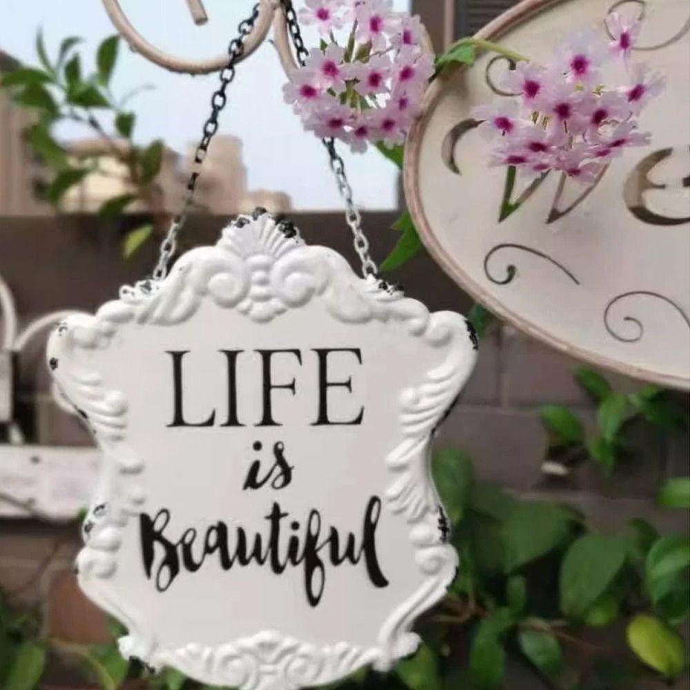 Iron Wall Hanging Retro Wall Decoration Pendant Doorplate Decoration Hanging  Shop