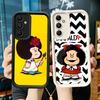 Phone Case for Samsung Galaxy A17 A16 A15 A14 A13 Mafalda Cartoon Cute A56 A36 A26 A55 A35 A25 A54 A34 A24 A53 A33 A23 A07 A06