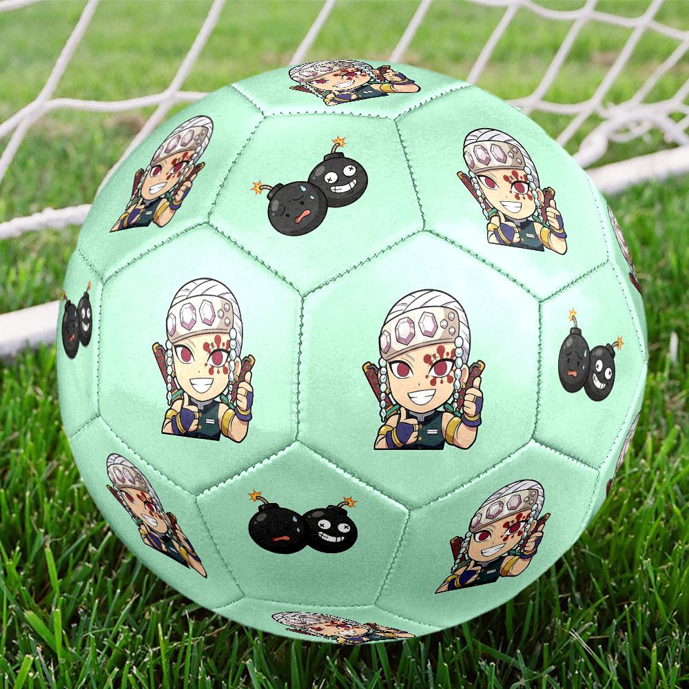 1pc Demon Slayer Kimetsu no Yaiba Soccer Ball Size 5 Indoor Soccer Ball Fashion Colorful Backyard Game - Great For Sports Fans Gift HE15
