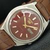 VINTAGE SEIKO 5 AUTOMATIC 7009A JAPAN MENS BROWN COLOR DIAL WATCH A708557-1