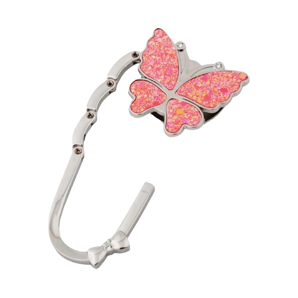 Fashion Butterfly Handbag Hook for Women Foldable Portable Purse Hook Creative Durable Bag Hanger for Table