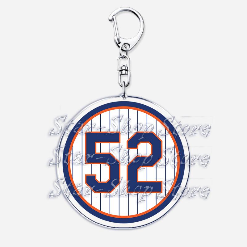 Popular Baseball Jersey Player Number Keychains for Accessories Bag New York Sports Keyrings Jewelry Friends Fans Gifts