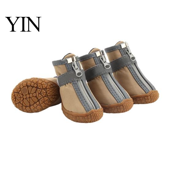 Leichte Hundeschuhe für Reisen 4 Stück Rutschfeste Schuhe, Atmungsaktive Mesh-Stiefel, Wasserdichter Haustier-Pfotenschutz Laufschützer Kleine Hunde,
