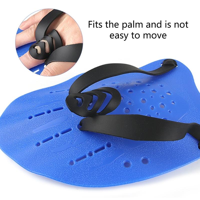 2pcs Swimmer Silicones Hand Paddles Webbed Swim Gloves Manacle Flippers for Underwater Maneuverability