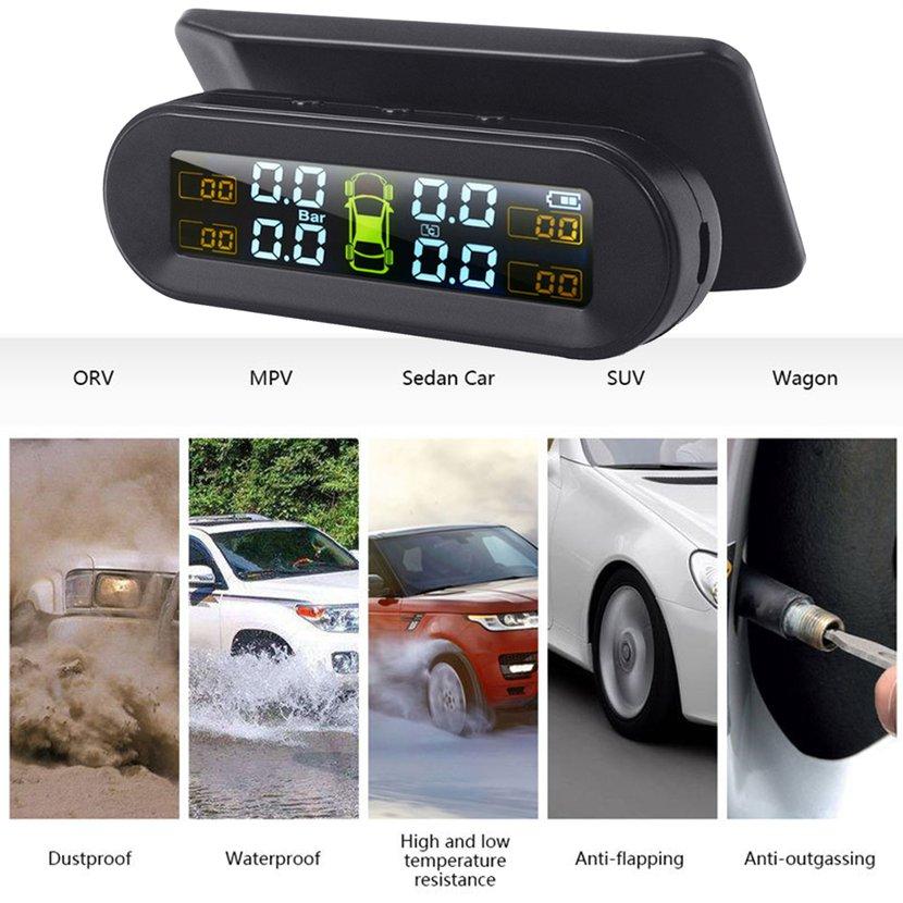 Buy Automobile Mall Car Tire Pressure Monitoring System Solar TPMS Tire