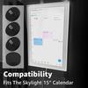 3Pcs Neodymium Magnet Refrigerator Mount for Skylight 15 Inch Calendar Scratch Protection Tool-Free Setup Calendar Mount