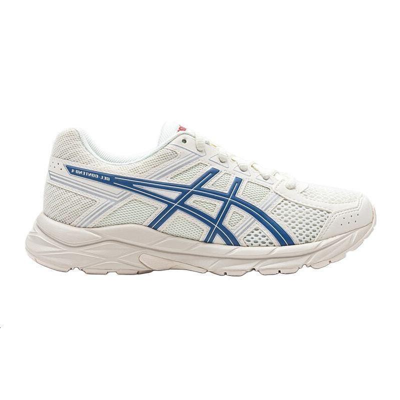 Asics Gel Contend 4 Physical Fitness Test & Exam Cushioning Breathable Low Top Kids' Running Shoes White Blue Unisex 1014A322-101
