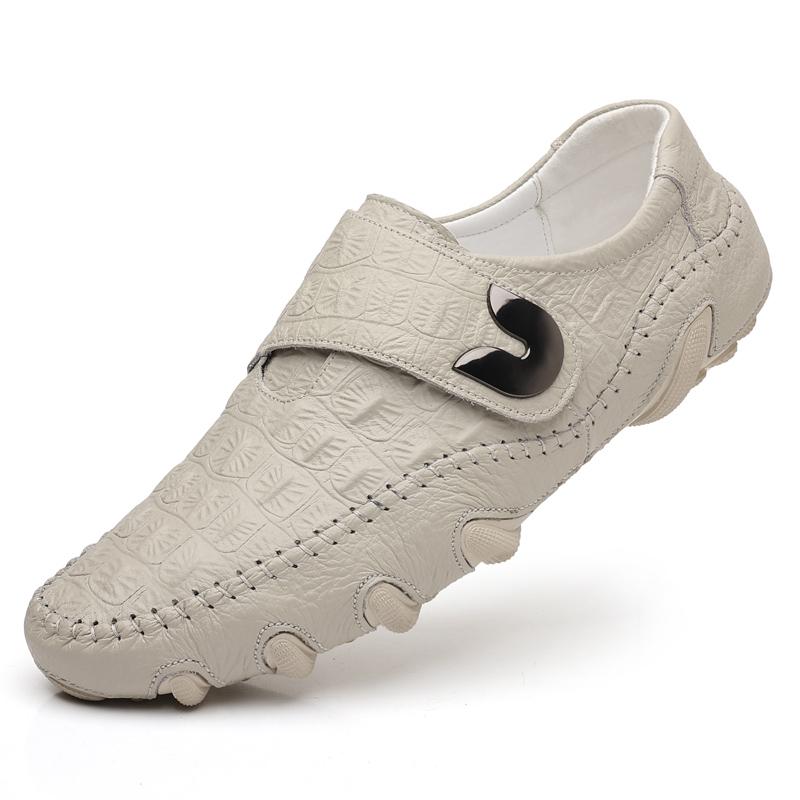 

Модная мужская повседневная обувь из натуральной кожи, формальная, с нескользящей подошвой, белые лоферы, ручная работа, мужская обувь для отдыха, для ходьбы, для вождения, мокасины 44 белый