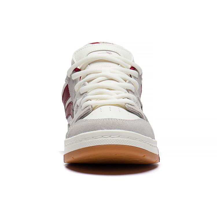Li Ning Wave PRO Suede, Leather Thermal Waterproof Coverage Low top Skateboard Shoes Men's Gray Red AECS059-1