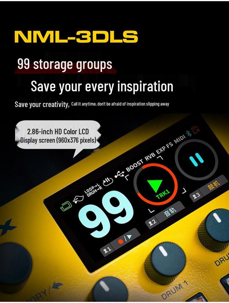 NUX DUAL LOOP Stereo Electric Guitar & Bass Effects Pedal Looper