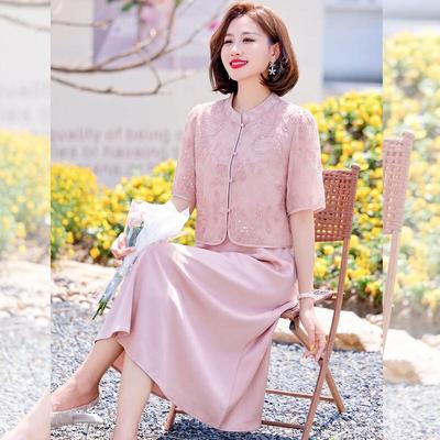Abito estivo elegante da donna in stile cinese a due pezzi