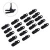 20pcs Bag Black Trap Clips Jaw Tent Snaps Camping Clamp Clips Tent Tighten Outdoors