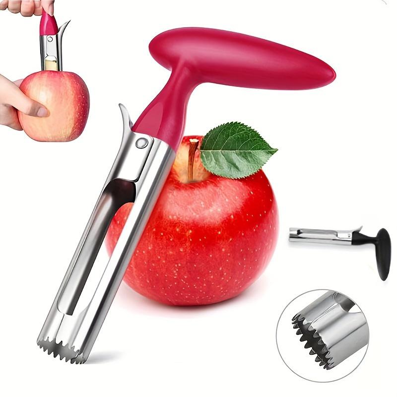 Stainless steel apple corer heavy-duty corer with comfortable grip - easy slicing of apples, pears, bell peppers, and pineapples