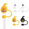 4/1 Stück Halloween Süße Geister Strohhalmaufsätze Kappe Silikon Wiederverwendbare Trinkhalm-Topper Lustiges Zubehör Perfekte Halloween-Geschenke