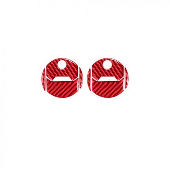 Red Carbon Fiber Interior Side Air Vent Outlet Cover for Chevrolet Camaro 10-15