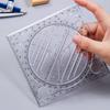 Modello di disegno ruotabile multifunzione Art Design Costruzione Architetto Geometria stereo Cerchio Redazione Scala di misurazione Righello