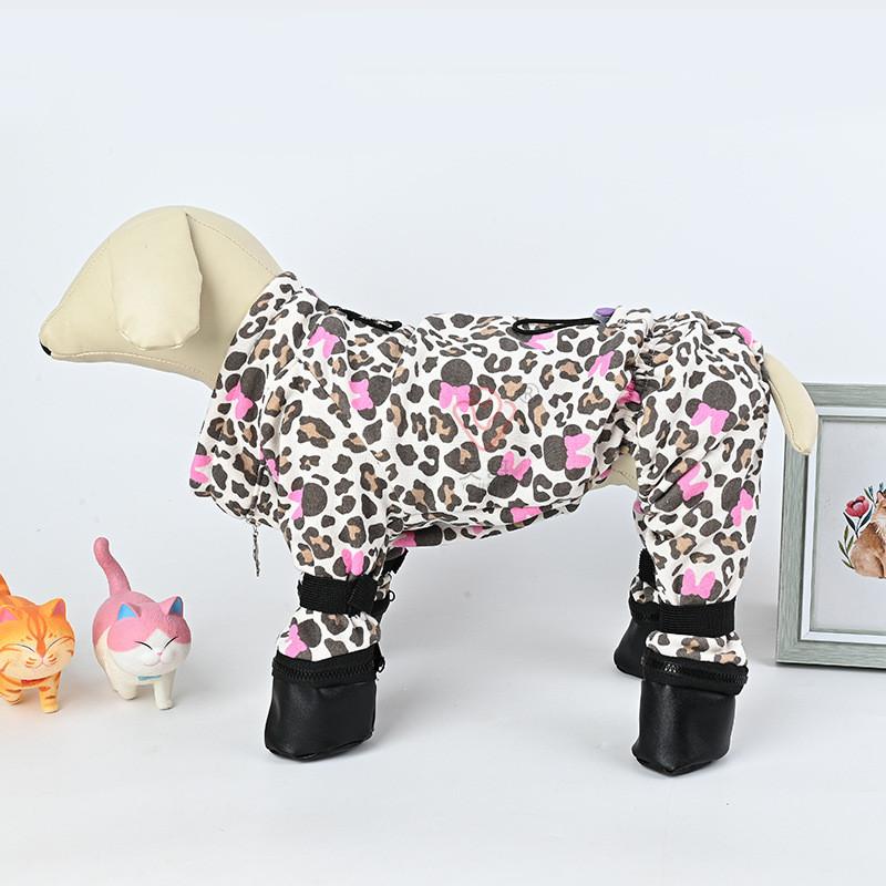 

Winter Pet Apparel Jumpsuit Shoes Yorkshire Pomeranian Maltese Poodle Bichon Schnauzer Clothes Puppy Clothing Dog Costume Outfit S