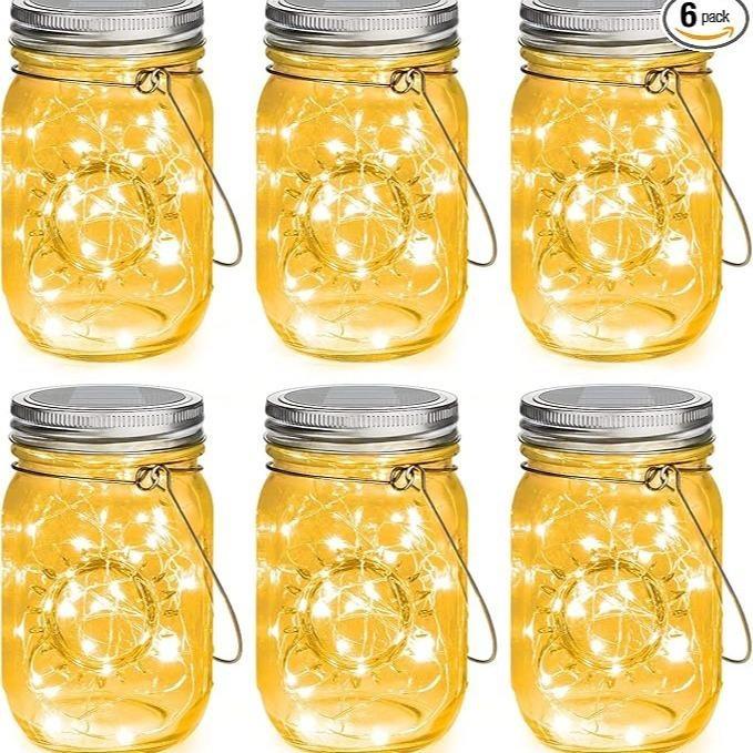 Solar Mason Jar Lid Lights, European Style Warm White