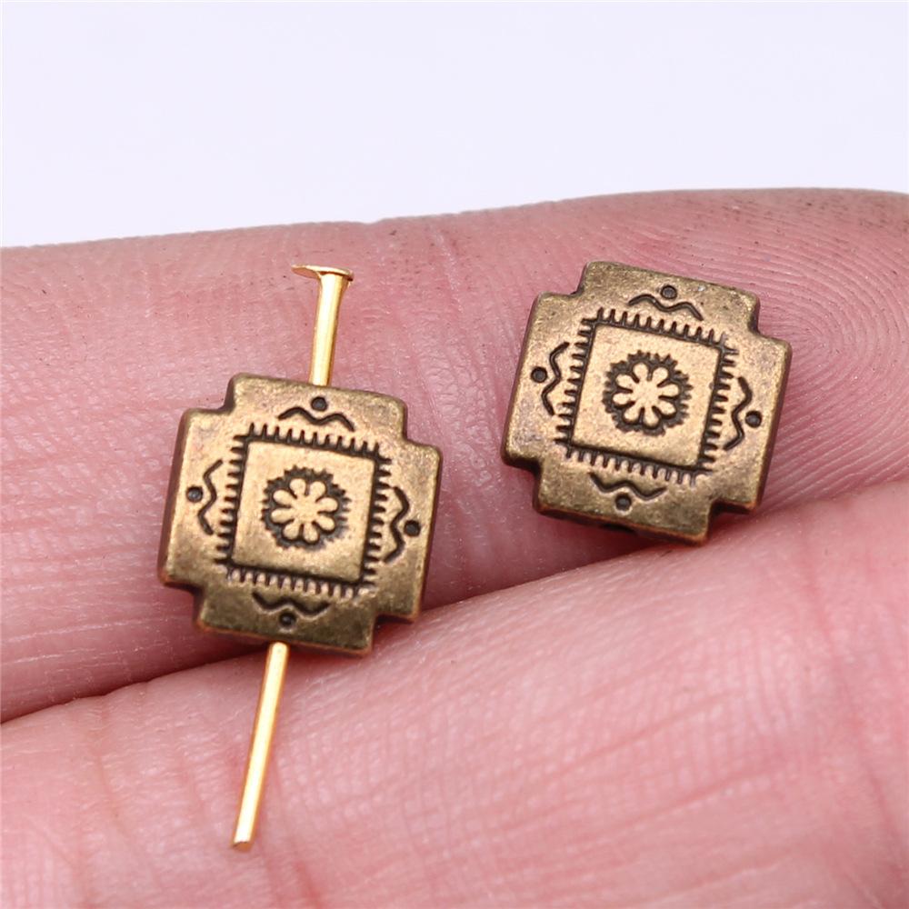 10pcs Metal Alloy Bead For Jewelry Making Antique Silver Color Carved Beads DIY Crafts Making Findings Handmade Tibetan Jewelry