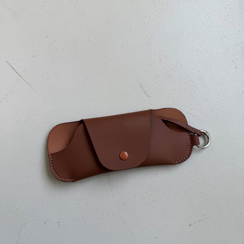 

with Lanyard Sunglasses Pouch Solid Color Hanging Sunglasses SunGlasses Holder Eyewear Accessories темно-коричневого кольору