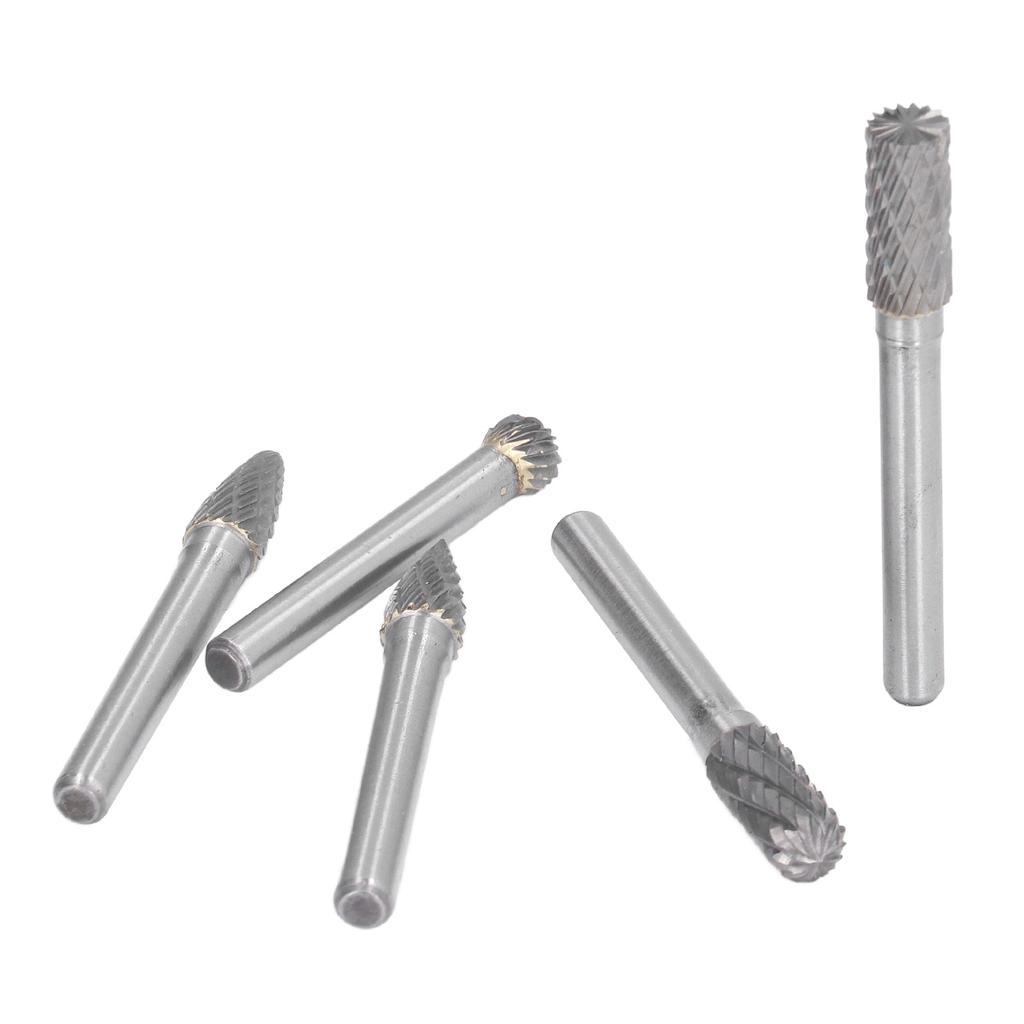 Rotary File Bit 2 Pattern Woodworking Grinding Head Drill Set Tungsten Steel Carbide 6x8mm Rotary File Bit Rotary File Set