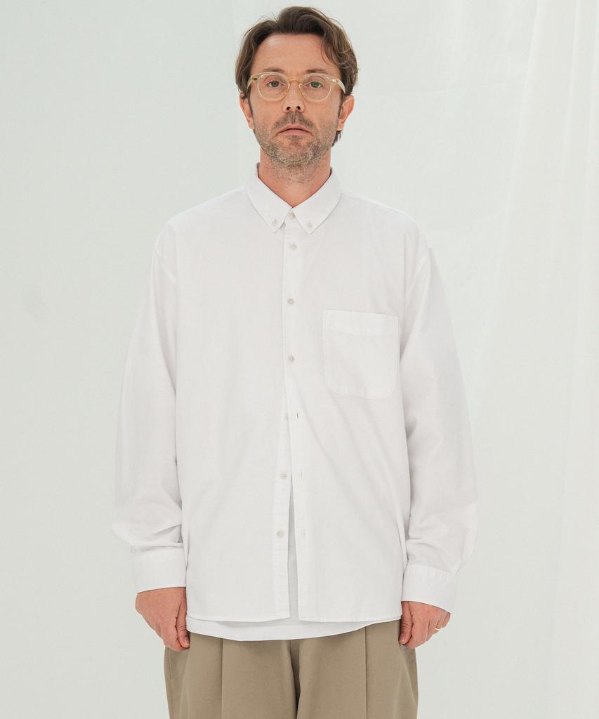 HALBKREIS LAYOUT Sh-558 Loose Oxford Shirt_Wh