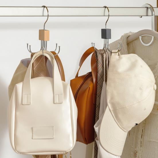 1/2Pcs Belt Hanger Closet Organizer 360-Degree Rotatable Strong Load-bearing Belt Display Rack Storage Holder