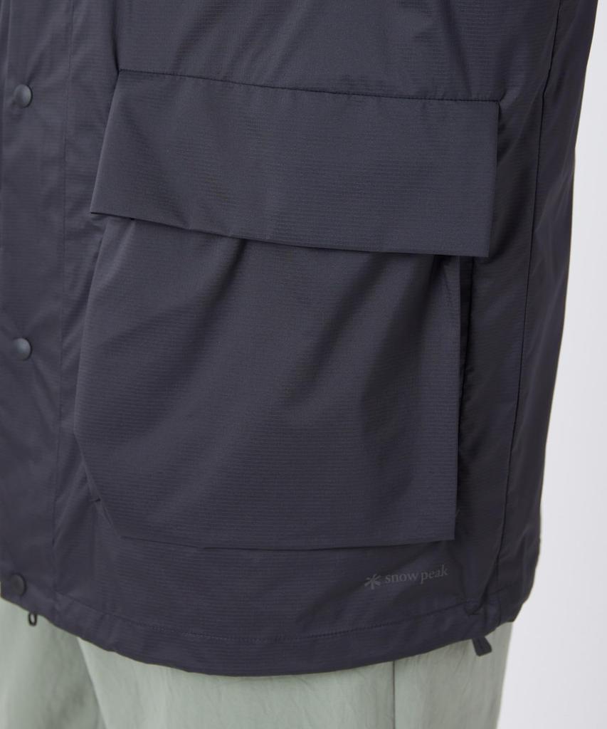 Snow Peak Double Weave Mountain Parka Outer Jacket for Men and Size L U.L. JK-26SU012 Women, BLACK,