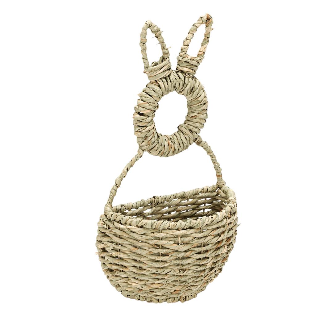 Easter Bunny Basket   Woven Hanging Unlined Wall   Spring Decor for Flowers Gifts