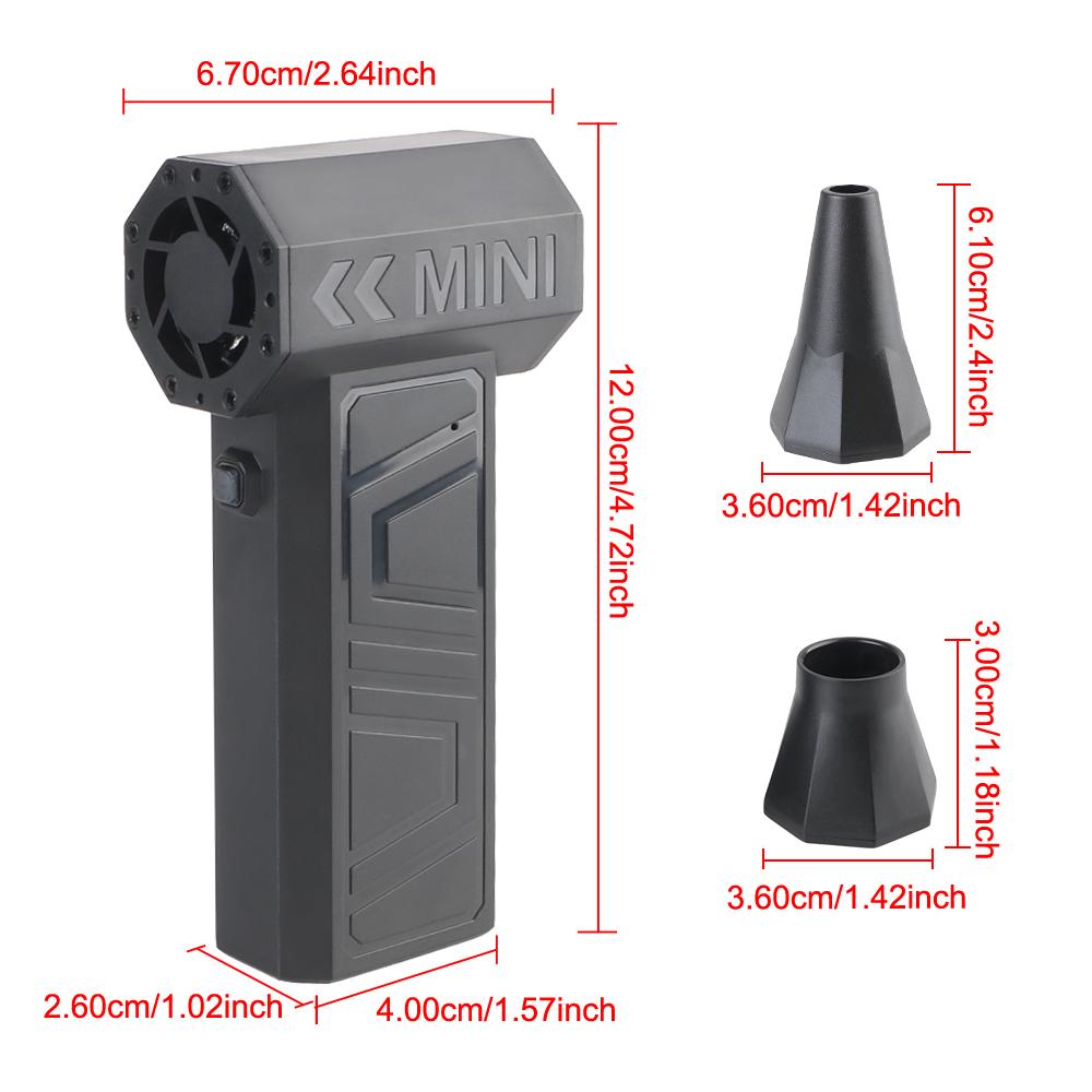 90000RPM Cleaning Blower Tool Type-C Charging 3 Gears adjustable Portable Car Blowing Snow Electric Air Duster Turbo Jet Fan