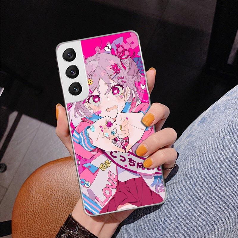 

Cute Anime Girl INS Phone Case For Samsung Galaxy S24 S25 Edge S26 Ultra S23 S22 S21 Plus S20 FE + Personalized Print Cover Gala Samsung S26