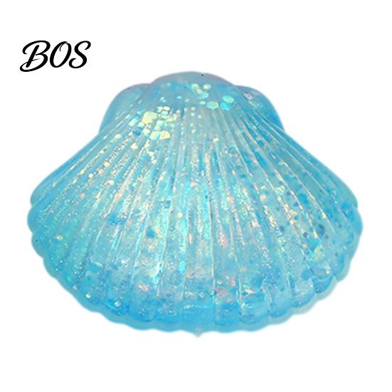 Shell Sensory Toy Mini Glitter Squeeze Toy, Stress Relief Sugar Ball Transparent Anti-stress Fidget Soft Stretchy Ocean Anxiety