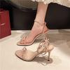 Fashion Summer 2025 Fashion Bowknot High Heel Shoes Women Open Toe Shoes Dresses Sandals Summer Women Elegant Thin Heel Sandals 125