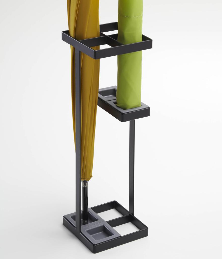 Stojan na deštník Yamazaki Jitsugyo, černý, Š11 x H11 x V36 cm, úzký skládací úložný prostor na deštník, 7640 (Yamazaki) Cca.