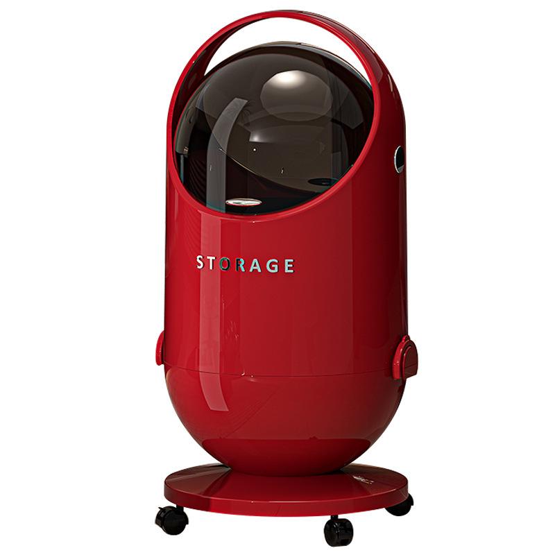 High-End Large Capacity Trash Can with Lid & Wheels for Home: Living Room, Bedroom, Kitchen - No Need To Bend Over, Easily Movable Paper Basket.