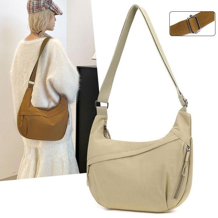 2025 New Fashion Lazy Style Large Capacity Messenger Bag Simple Versatile Nylon Women's Bag Trend Lightweight Shoulder Bag