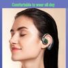 Rotatable Single Ear Hook Bluetooth 5.3 Headset with LED Display and Wireless In-Ear Clip Design.